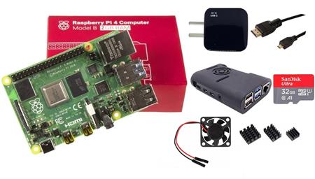 Kit Raspberry Pi 4 B 2gb Original + Fuente 3A + Gabinete + Cooler + HDMI + Mem 32gb + Disip   RPI0086